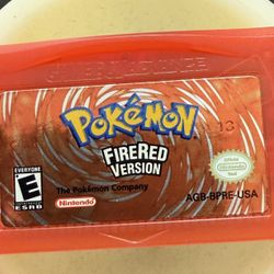 Nintendo Gameboy Advance Pokémon Firered Authentic 