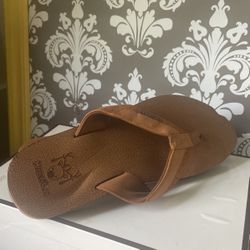 New Mens Flip Flops With Leather - Size 11