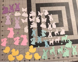 Easter Paper Die Cuts Craft Embellishments Set