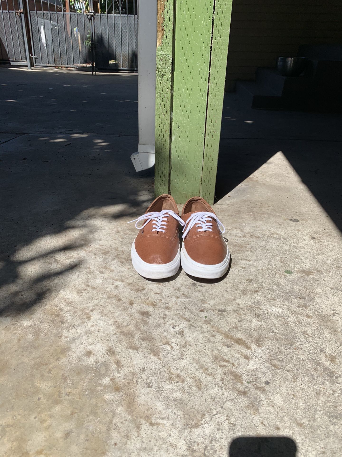 Vans Authentic Decon Shoes Premium Leather Tortoise Shell Brown