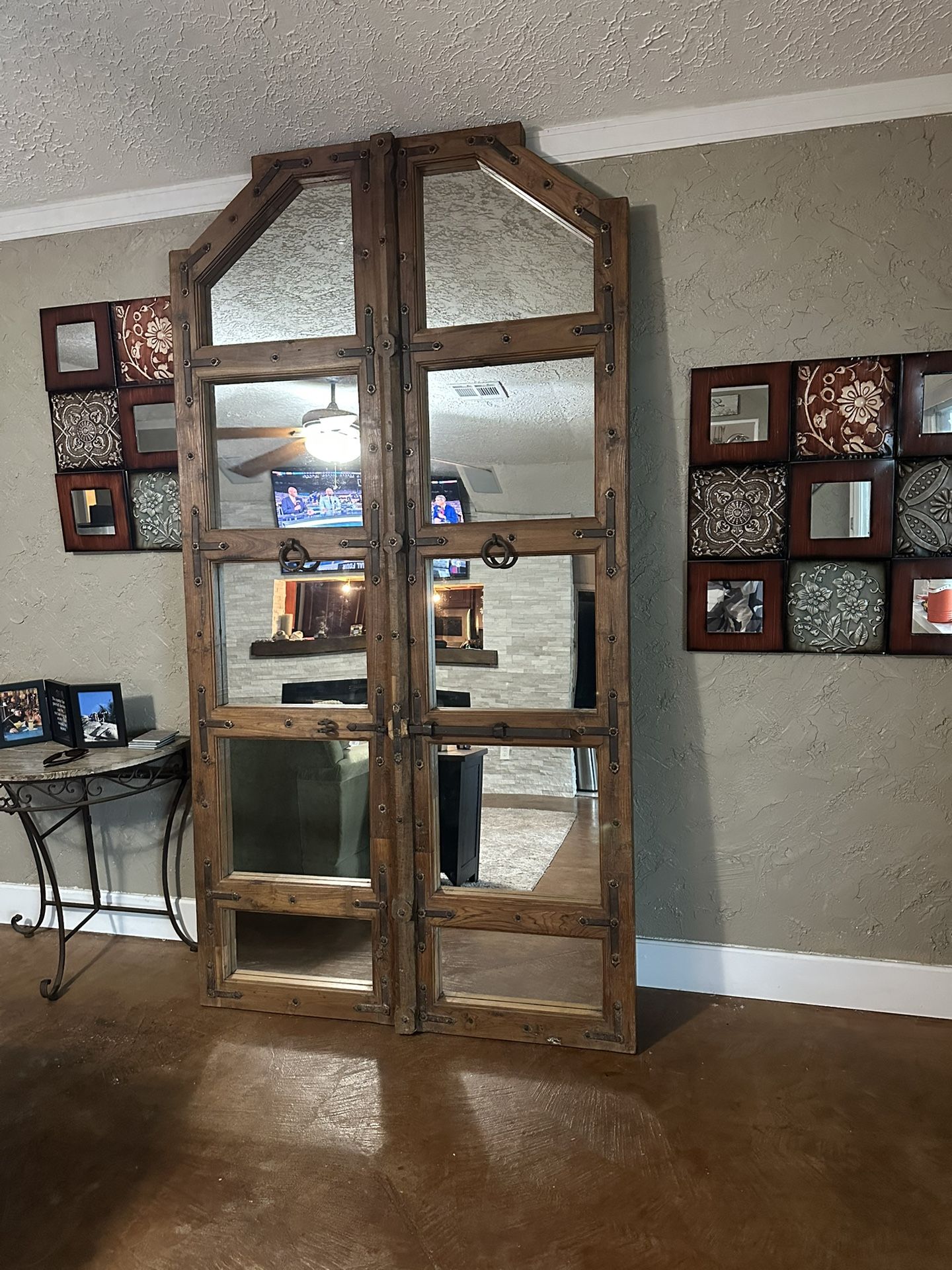 Old world Solid Wood Mirrored Doubled Door $1,200 