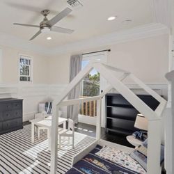 White House Bed Frame with Trundle - Kids Toddler