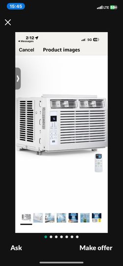 Electactic Window Air Conditioner 6,000 BTU, Window Type AC Unit with Cooling, Dry Mode, 4 Fan Speeds, 24-H Timer, Sleep Mode, Cooling for 250sq.ft Be