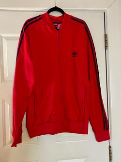 Adidas Red Trefoil Stripes Track Top Jacket 2XL And Pants XL Men 2009