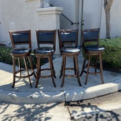 Boraam Palmetto Bar Height Swivel Stool, 43-Inch, Brandy