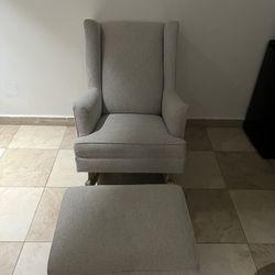 Pottery Barn Rocking Chair And Ottoman 