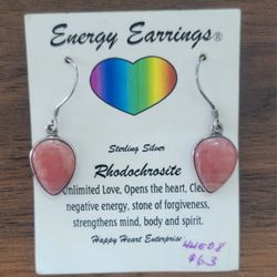 Earrings  / Rhodochrosite 