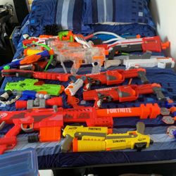 Lot Of Nerf Suns And Doll House