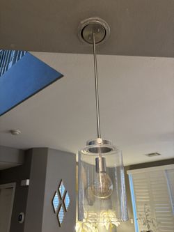 Brushed Steel Pendant Light