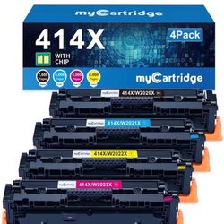 414X Toner Cartridges 4 Pack High Yield (with Chip) Compatible Replacement