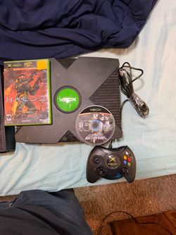 Original Xbox Console with Controller and Games