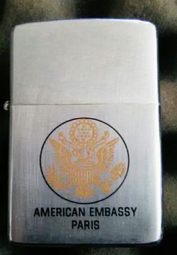 Rare US Embassy Paris Zippo
