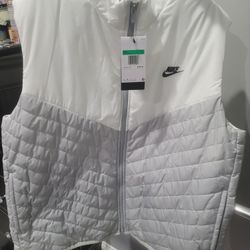 Mens Nike White gray vest