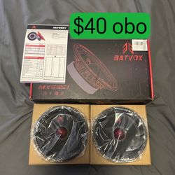 Batvox MX65E1 Speakers - Red/Black 6.5" Red Bullet, 200W Max 6 Ohm HQ Sound