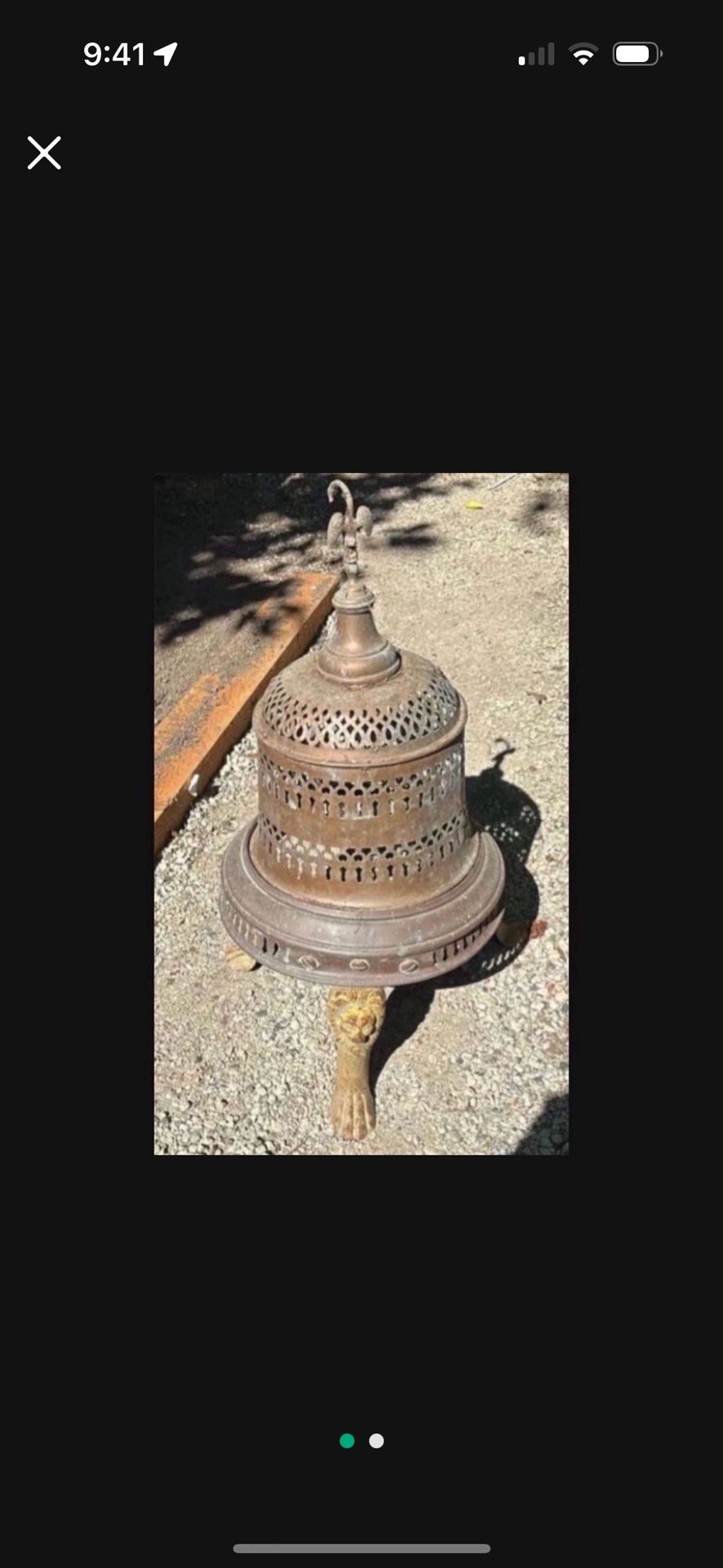 LOW PRICE MOVING- TAPPEI INDIAN ANTIQUE 19c COPPER HAMMERED BRAZIER (incense/wood aromatising burner)