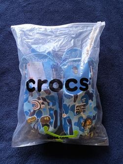 Bathing Ape Blue Camo Crocs