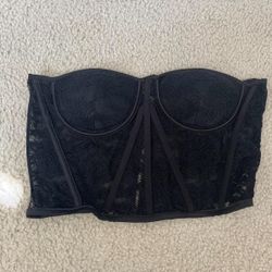 black lace cropped corset 