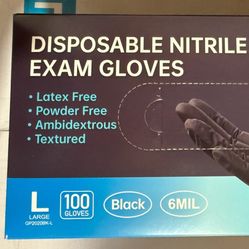 Gp Craft 6 Mil Black Gloves Size L