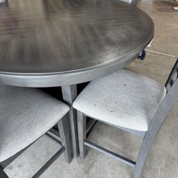 Rustic Grey Counter Height Small Dining Table 
