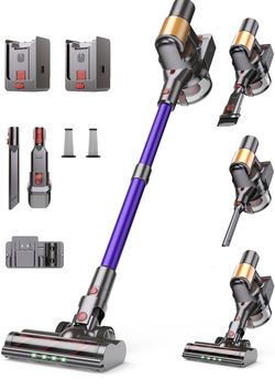Cordless Vacuum Cleaner, 2 Batteries 120 Mins Runtime, 600W  (X143)