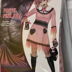 Child Pastel pink doll costume