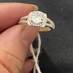 Real 925 Sterling Silver Wedding Ring Size 6