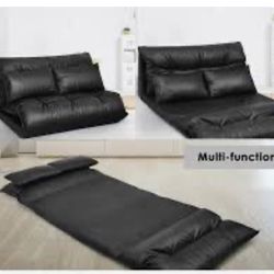 Black Floor Sofa, Visit > PU Leather, Lazy Bed
