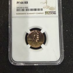 1962 P Gem Proof Lincoln Penny Graded By NGC At PR66RB 3-3