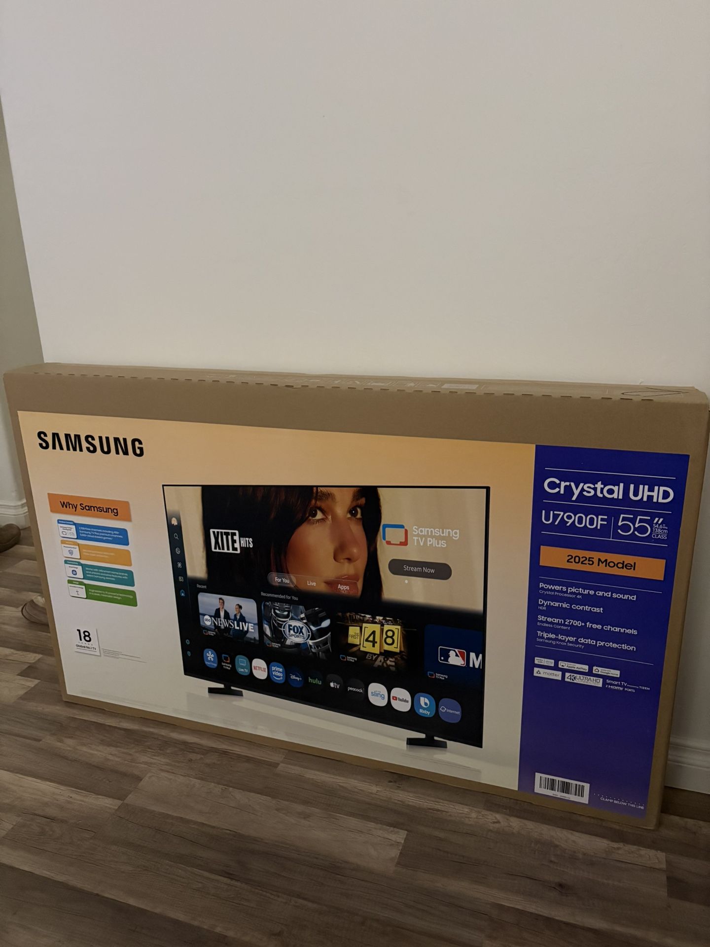 Brand New In The Box Samsung Crystal UHD 55 Inch Smart TV 2025