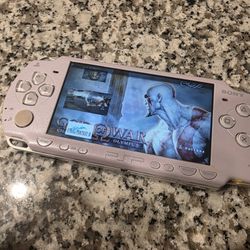 Playstation Psp 2000 Rose Pink Mod--ded Video Game Console 