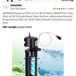 New Aquarium Submersible Pump With UV Light. 