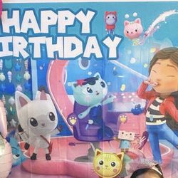 Gabby Dollhouse Birthday Backdrop