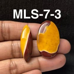 Multi-Stone Mix Shape Gemstone Cabochon-2Pc Lot-MLS-7-3