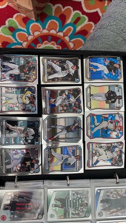 Bowman Baseball Card Lot in Binder
