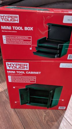 Hyper Tough Mini Tool Box and Cabinet Set new $35