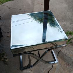 Mirror Top End Table Or Kool Small Coffee Tbl