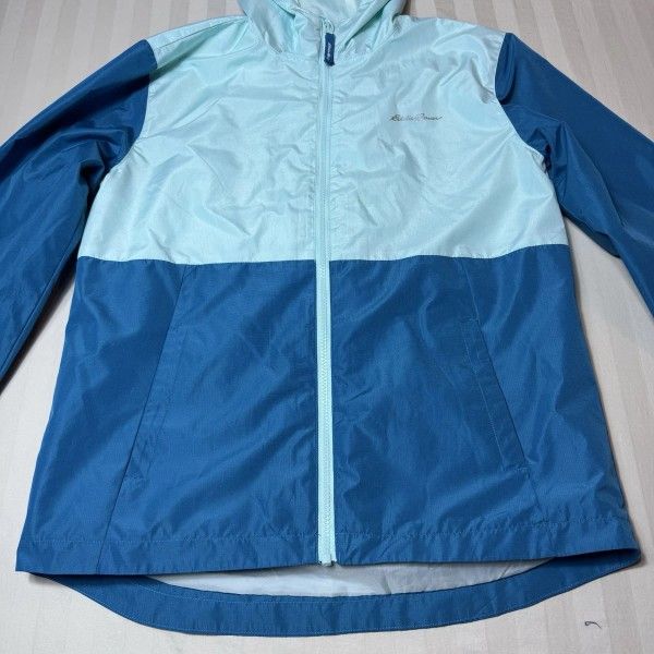 Eddie Bauer Girls Boys Size S Small 7/8; Colorblock Windbreaker Lightweight Jacket Hooded Top