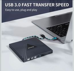 External CD/DVD Drive USB 3.0 Type-C Burner Writer Reader for Laptop/PC/Mac
Portable CD DVD +/-RW Player • 8x DVD/24x CD speed • Plug & play • Built-i