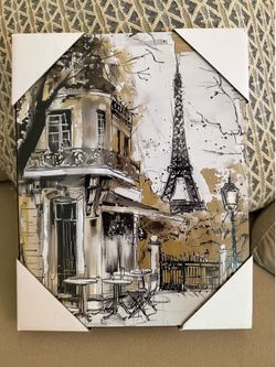Paris cafe canvas wall art