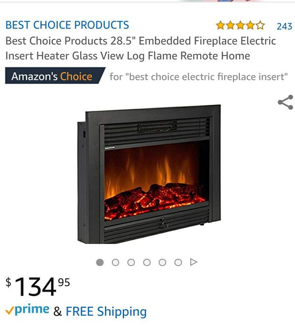 Best Choice Products 28.5" Embedded Fireplace Electric Insert Heater
