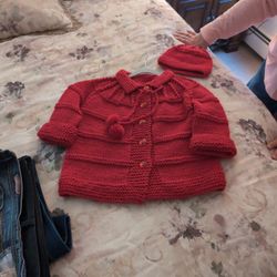 Knitted Coat And Hat