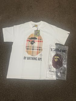 A Bathing Ape BAPE Plaid Ape Head T-Shirt