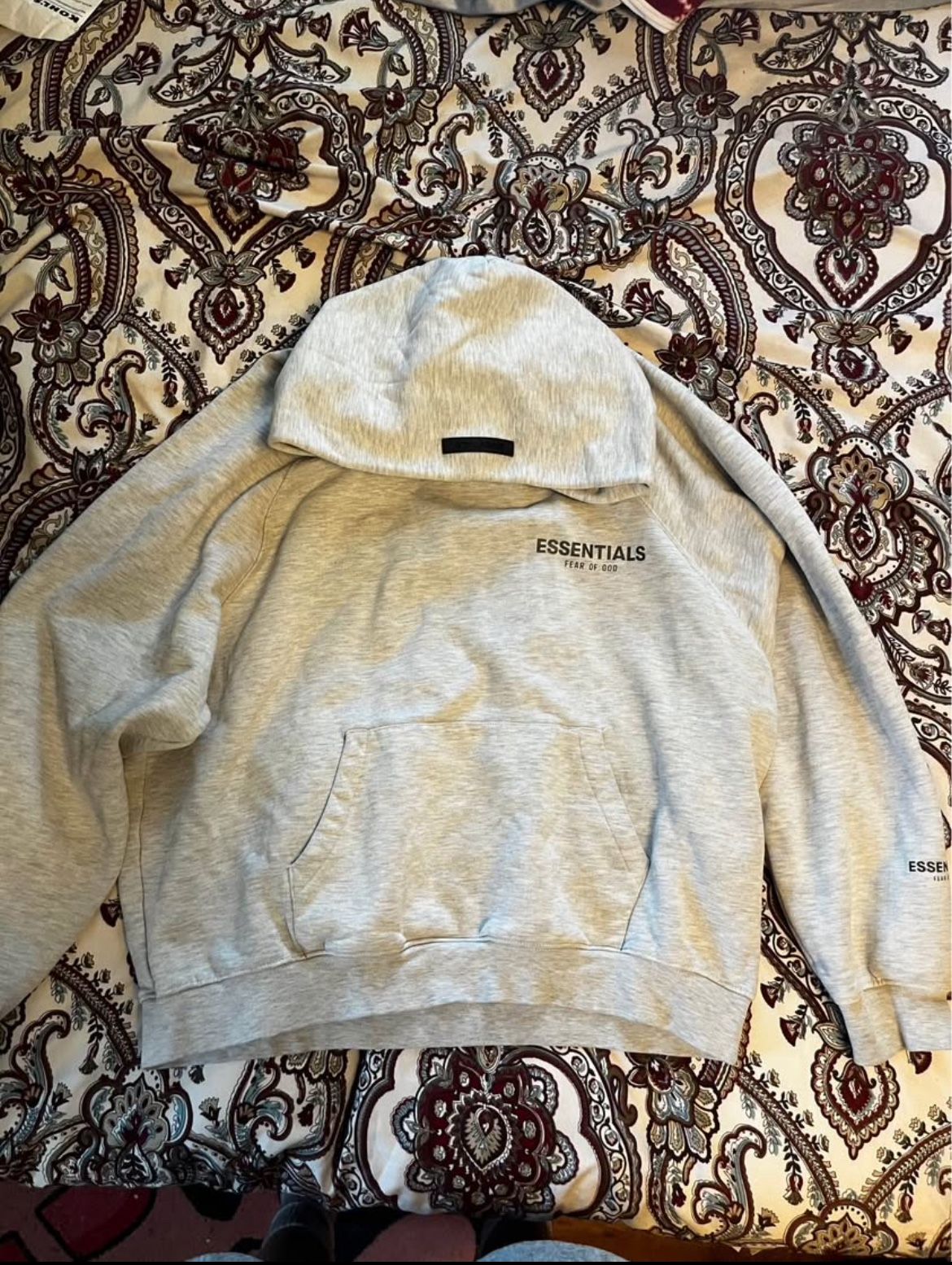 Essentials Hoodie Light Heather Grey Men’s Medium