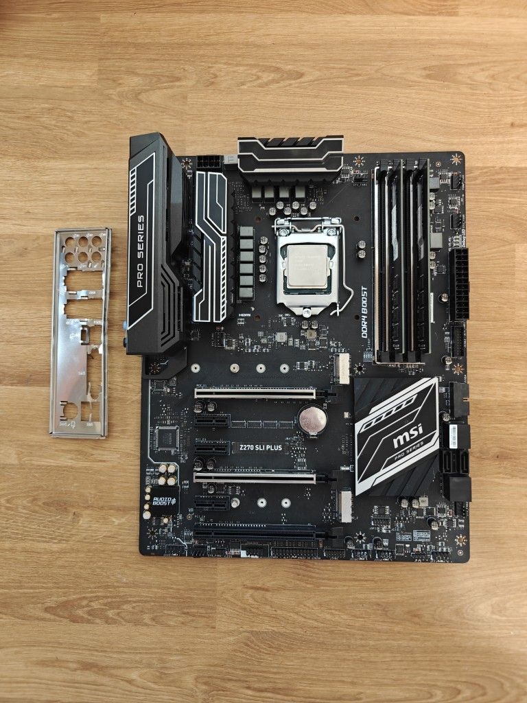 MSI Z270 Sli Plus Gaming Motherboard, CPU, And 32GB DDR4 RAM