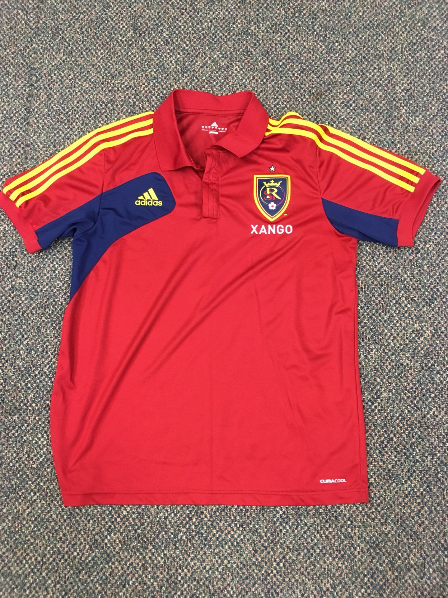 Adidas Polo Men's Size Large Real Salt Lake Shirt Soccer Jersey