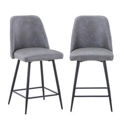 Maddox Grey Uph Stool (Set of 2)