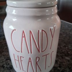 Candy Hearts Cannister. New. 