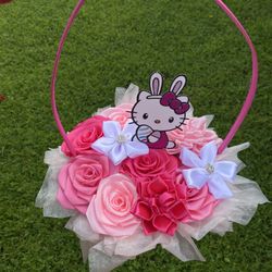 Hello kitty easter basket