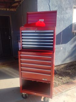 Lumidor and homak tools box..H..60..W..27..D..18