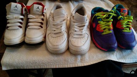 Shoes size 4y and size 5 and size 7